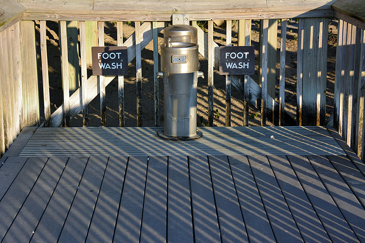 Foot wash at Picnic Park, Atlantic Beach, NC