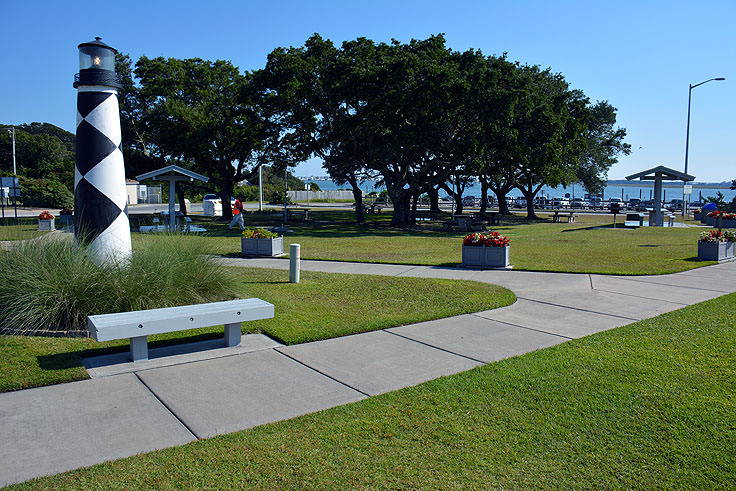 The park behind Crystal Coast Visitor Center