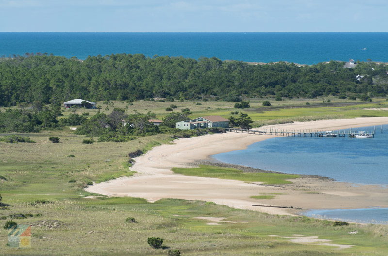 Part of the Cape Lookout Village as seen from the Cape Lookout Lighthouse